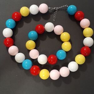 New Harry Styles Colorful Necklace Bracelet Set New